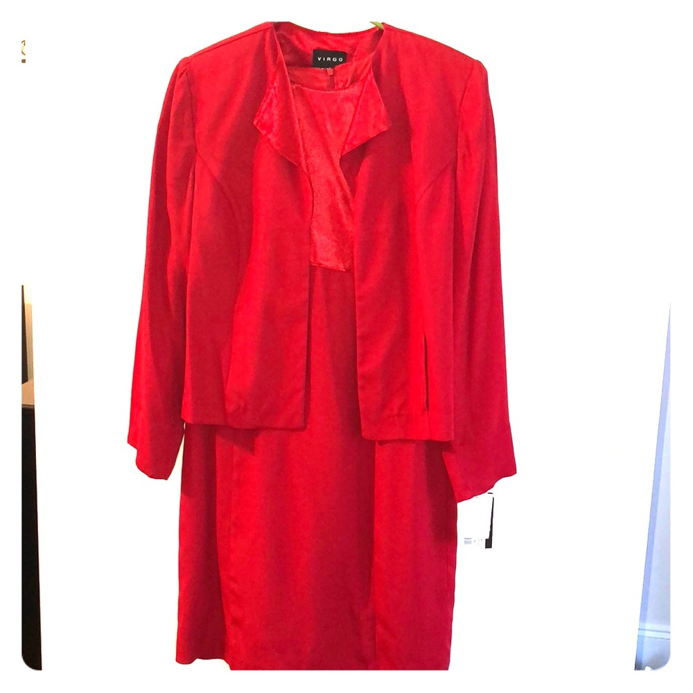 Red fancy 2 piece dress.